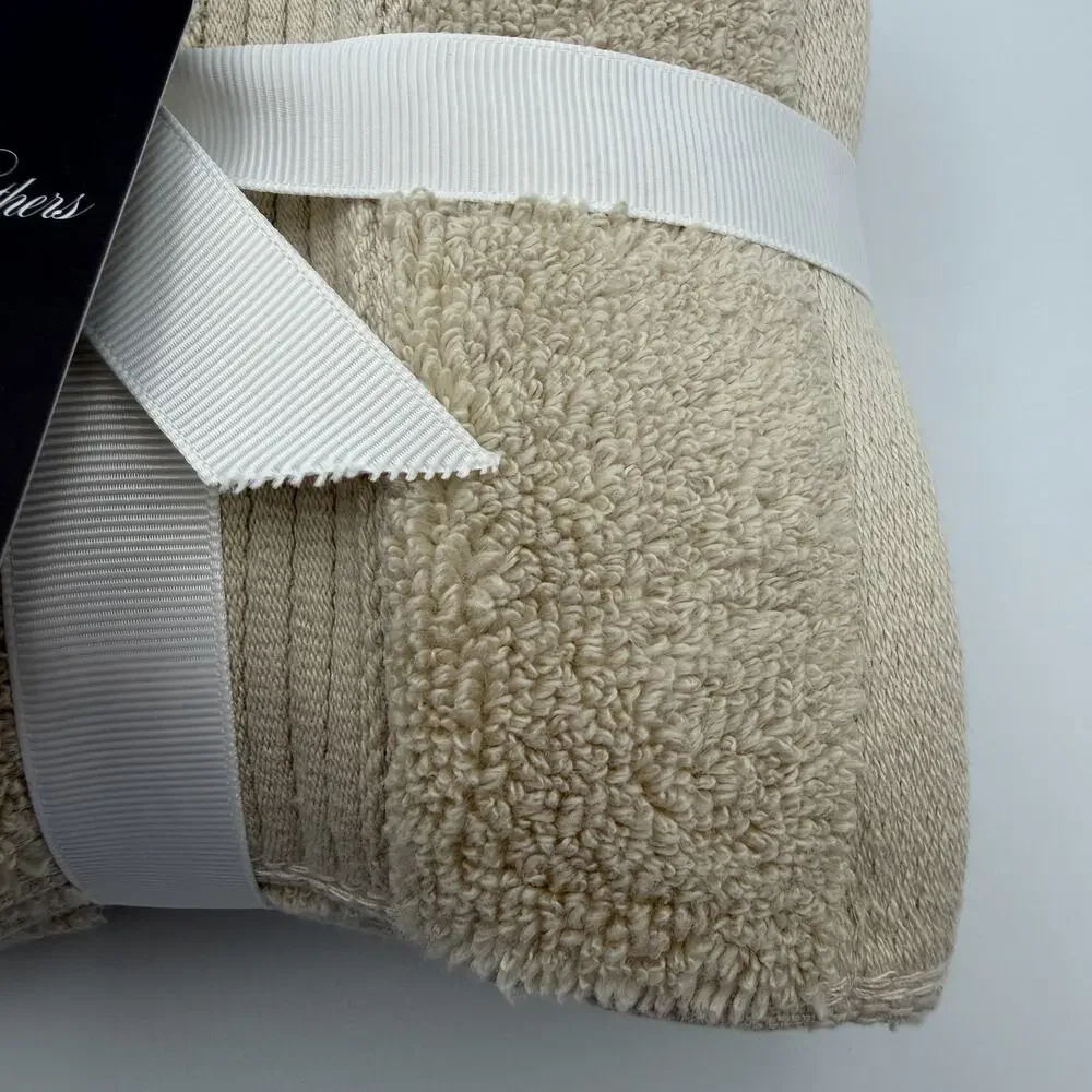 Brooks Brothers Washcloths Set of 4 Beige Stone Zero Twist Solucell 13